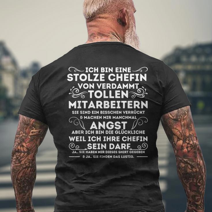 Ich Bin Eine Stolze Chefinonerdammt Tollen Mitarbeitern T-Shirt mit Rückendruck Geschenke für alte Männer