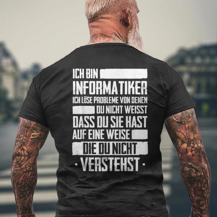 Ich Bin Informatiker Nerd Programmer Slogan T-Shirt mit Rückendruck Geschenke für alte Männer