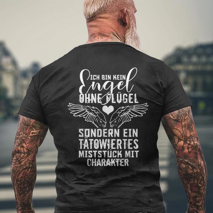 Ich Bin Kein Engel Ohne Flügelen T-Shirt mit Rückendruck Geschenke für alte Männer