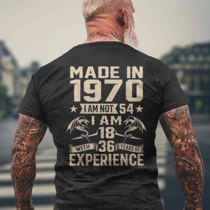 Ich Bin Nicht 54 Ich Bin 18 Jahre Alt Und Habe 36 Jahre Olt Geburtstag 1970 T-Shirt mit Rückendruck Geschenke für alte Männer