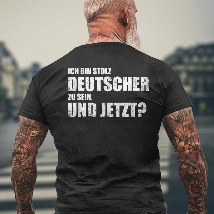 Ich Bin Stolz Deutscher Zu Sein Und Jetzt Patriot German Text T-Shirt mit Rückendruck Geschenke für alte Männer