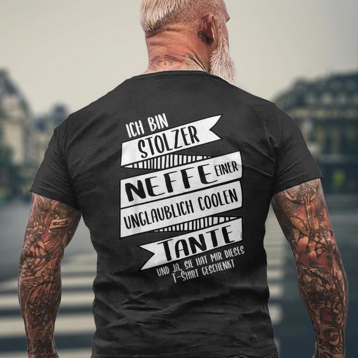 Ich Bin Stolzer Neffe Einer Coole Tante Patentantant T-Shirt mit Rückendruck Geschenke für alte Männer