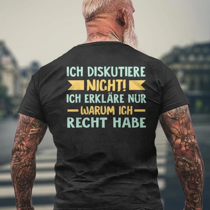 Ich Diskutiere Nicht Ich Erkläre Nur Warum Ich Right German T-Shirt mit Rückendruck Geschenke für alte Männer