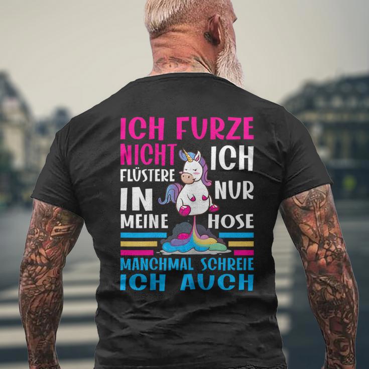 Ich Furze Nicht Ich Wistere Farten Unicorn Pupsen T-Shirt mit Rückendruck Geschenke für alte Männer