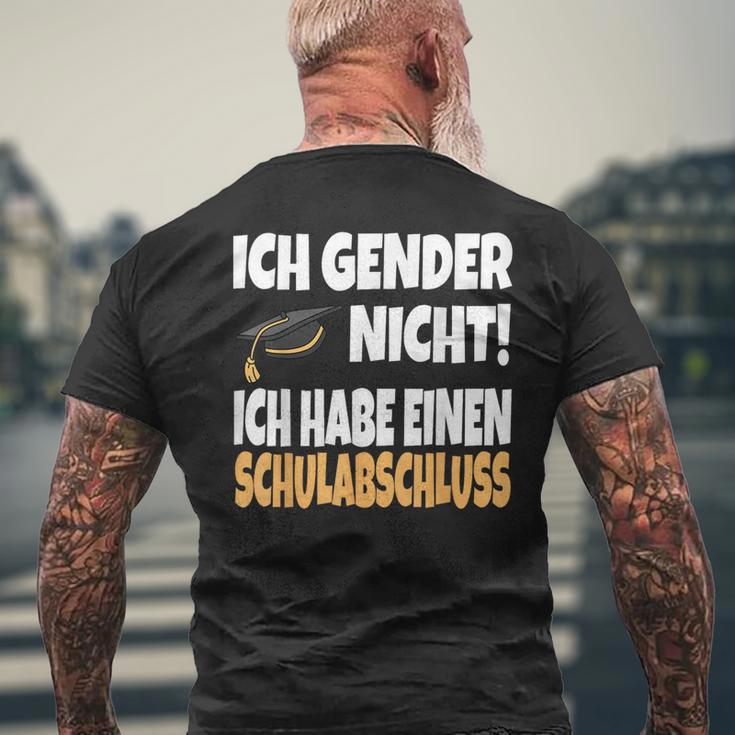 Ich Gender Nicht Ich Habe Einen Schulabschluss German T-Shirt mit Rückendruck Geschenke für alte Männer