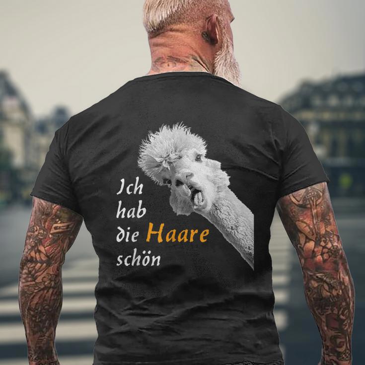 Ich Hab Die Haare Schön Talking Cute Alpaca T-Shirt mit Rückendruck Geschenke für alte Männer