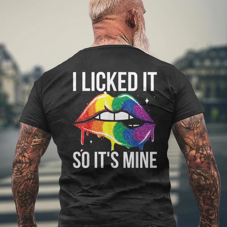 Ich Habe Es Angeleckeck So Ist Es Meine Lgbt T-Shirt mit Rückendruck Geschenke für alte Männer