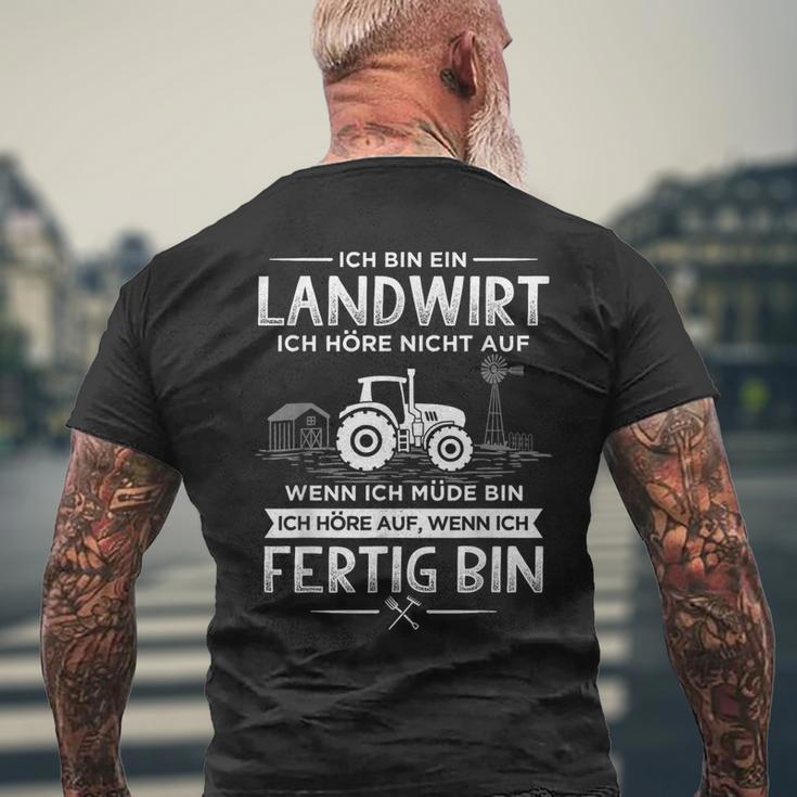 Ich Höre Nicht Auf Wenn Ich Mübin Farmer Ich T-Shirt mit Rückendruck Geschenke für alte Männer