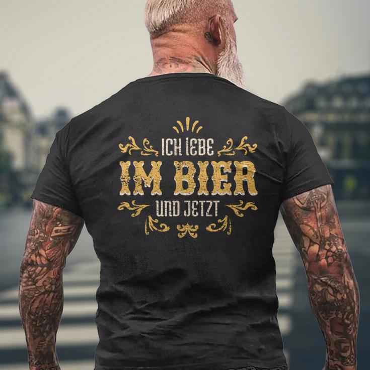 Ich Lebe Im Bier Und Jetzt Ich Lebe Im T-Shirt mit Rückendruck Geschenke für alte Männer