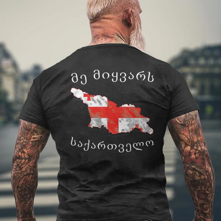 Ich Liebe Georgien T-Shirt mit Rückendruck Geschenke für alte Männer