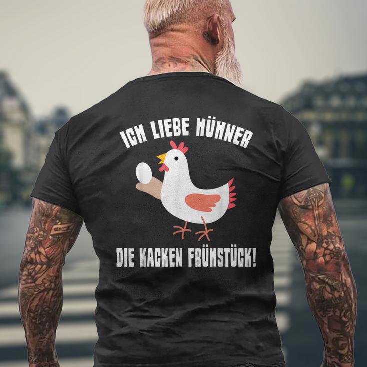 Ich Liebe Hühner Die Kacken Breakfast Farmer I Love Hühner Die Kacken Breakfast T-Shirt mit Rückendruck Geschenke für alte Männer