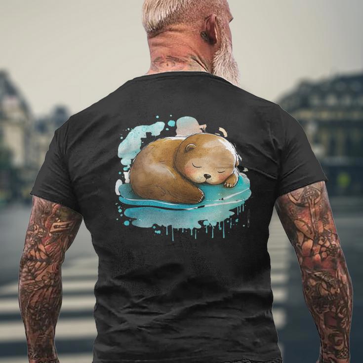 Ich Mag Halt Otter Seeotter Kinder Damen Herren T-Shirt mit Rückendruck Geschenke für alte Männer