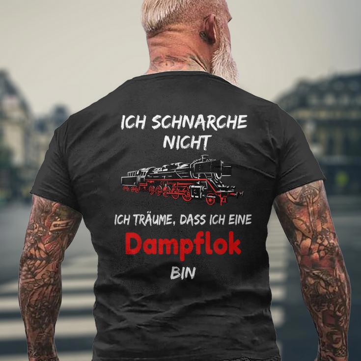 Ich Schnarche Nicht Steam Train Driver T-Shirt mit Rückendruck Geschenke für alte Männer