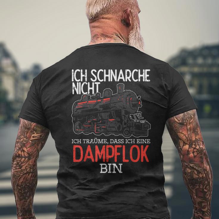 Ich Schnarche Nicht Träume Damplokführer T-Shirt mit Rückendruck Geschenke für alte Männer