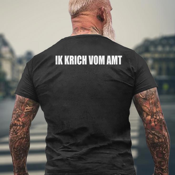 Ik Krichom Amt Arbeitlos Hartz Iv T-Shirt mit Rückendruck Geschenke für alte Männer