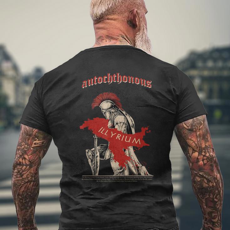 Illyrians Autochthonous Land T-Shirt mit Rückendruck Geschenke für alte Männer