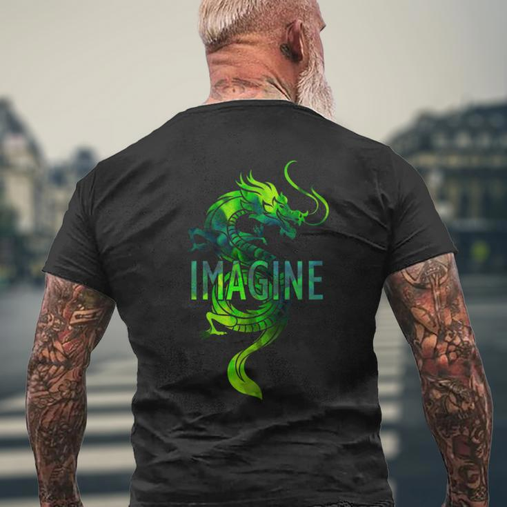 Imagine Fantasy Dragon Tattoo Style T-Shirt mit Rückendruck Geschenke für alte Männer