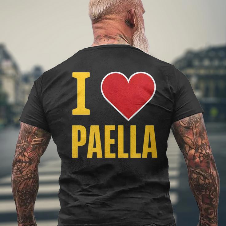 Impresión Divertida Para Amantes De La Comida Española I Love Paella Camiseta Hombre Estampado Espalda Regalos para ancianos