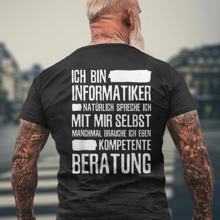 Informatiker Kompetente Beratung Programmer T-Shirt mit Rückendruck Geschenke für alte Männer