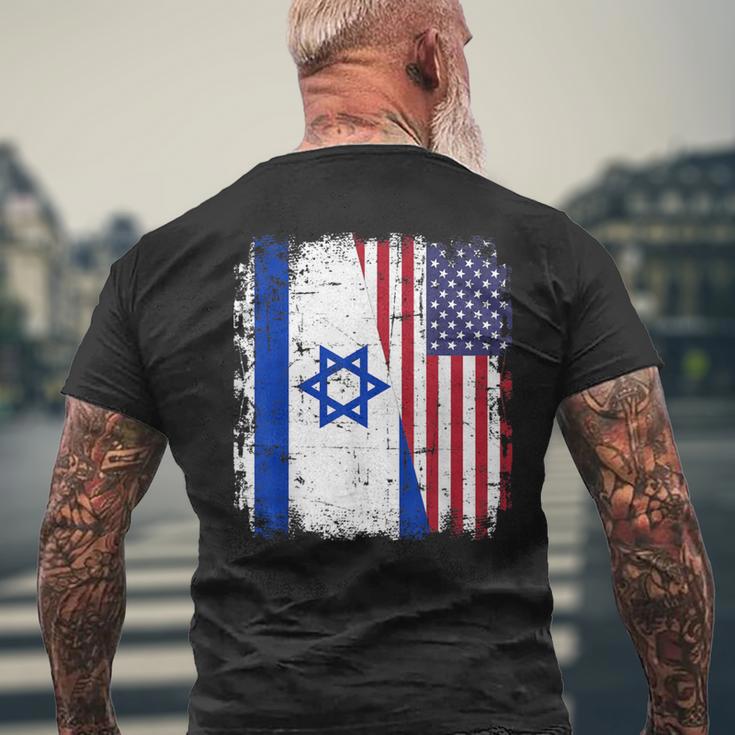 Israel Usa Flag T-Shirt mit Rückendruck Geschenke für alte Männer