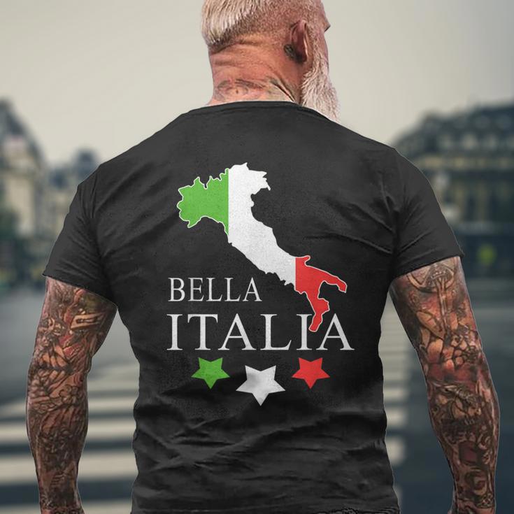 Italia Bella Italia With Italian Map Italy T-Shirt mit Rückendruck Geschenke für alte Männer