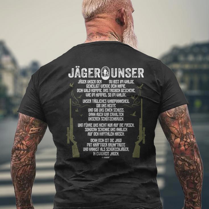 Jäger Unser Jägerunser Hunting T-Shirt mit Rückendruck Geschenke für alte Männer