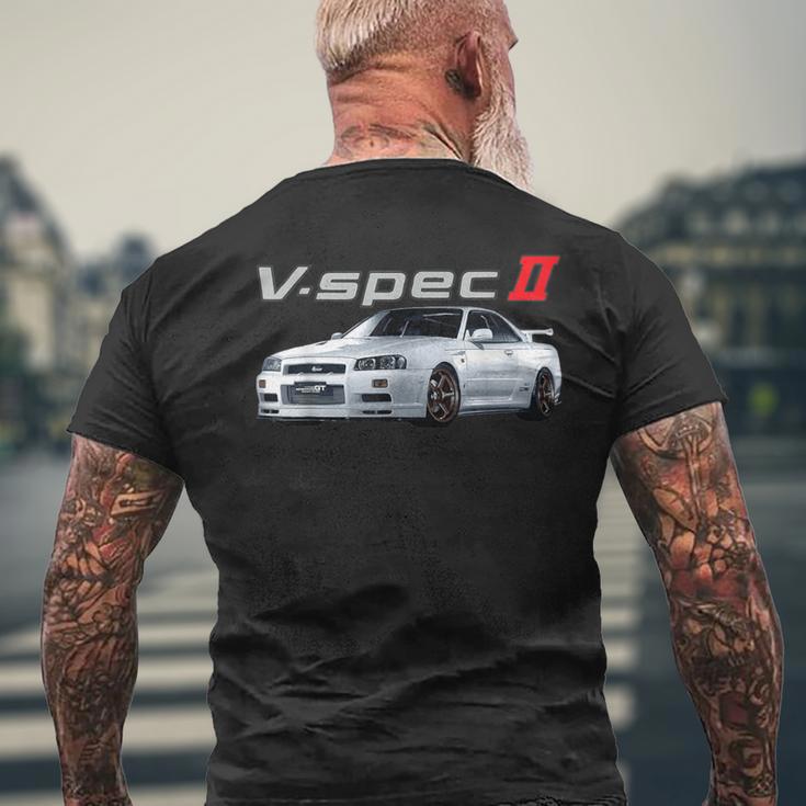 Jdm Auto R34-Spec Ii Rb26 Skyline T-Shirt mit Rückendruck Geschenke für alte Männer