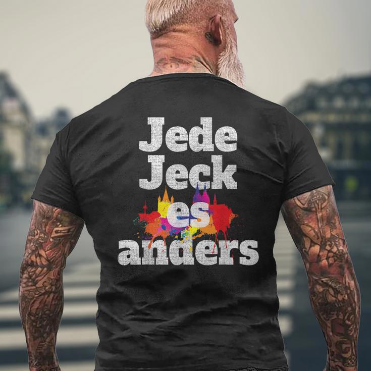 Jeder Jeck Es Anders Kölsches Grundgesetz Carnival In Cologne T-Shirt mit Rückendruck Geschenke für alte Männer