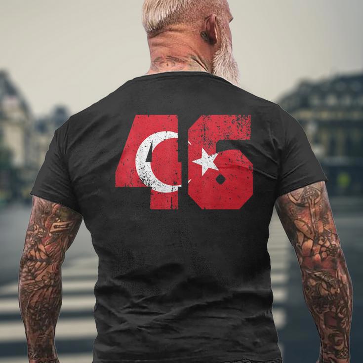 Kahramanmaras 46 Memleket Turkish Flag T-Shirt mit Rückendruck Geschenke für alte Männer