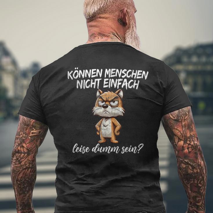 Kann Menschen Nicht Leise Dumm Sein Ich Hasse Menschen T-Shirt mit Rückendruck Geschenke für alte Männer