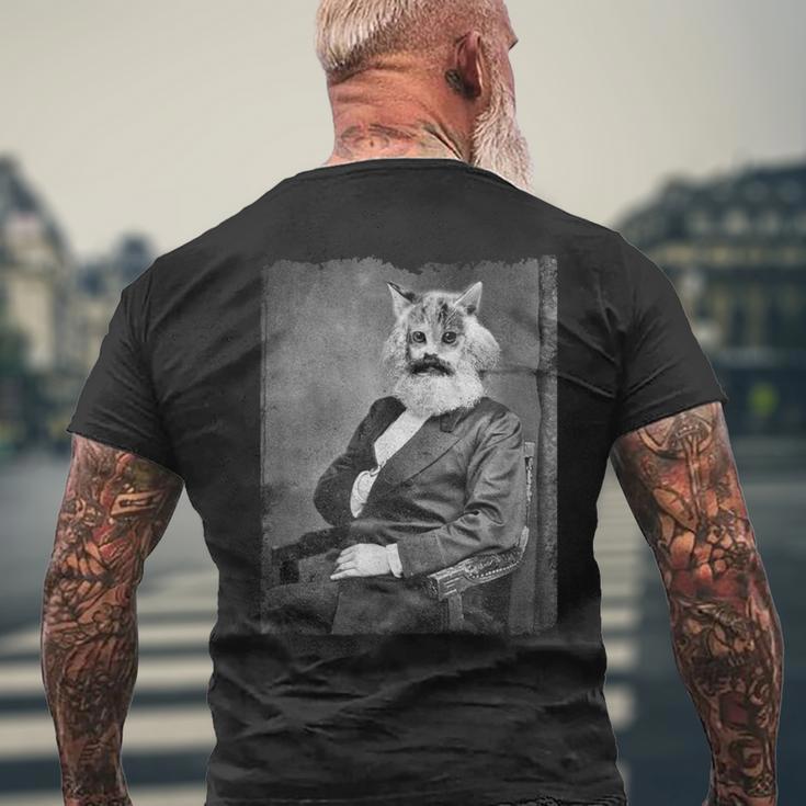 Karl Marx As A Catintage Photo Portrait Meme S T-Shirt mit Rückendruck Geschenke für alte Männer