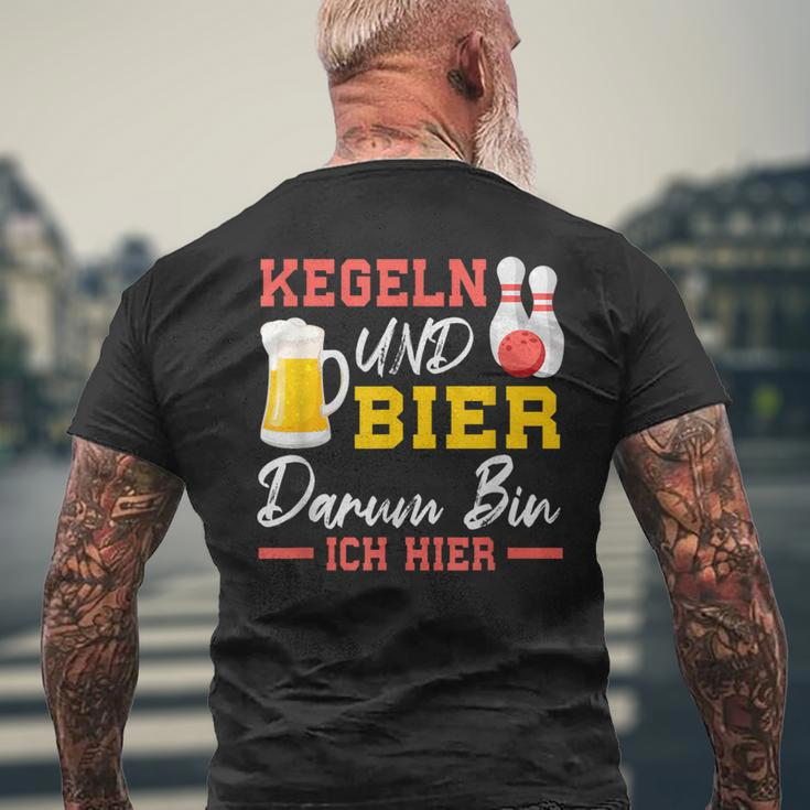 Kegel Und Bier T-Shirt mit Rückendruck Geschenke für alte Männer