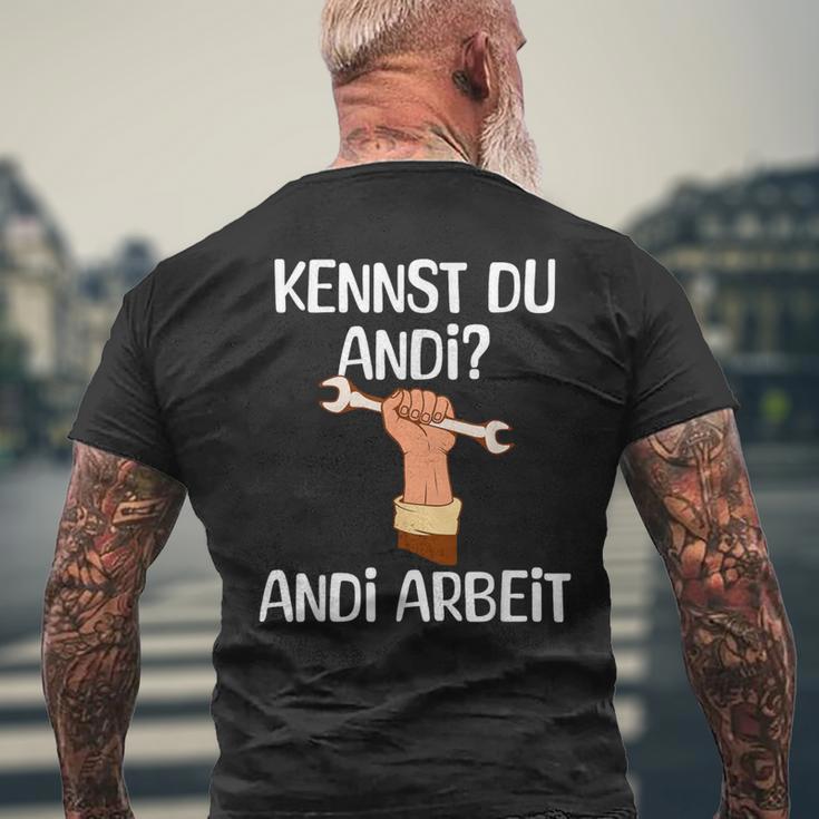 Kennst Du Andi Andi Arbeit Craftsman T-Shirt mit Rückendruck Geschenke für alte Männer