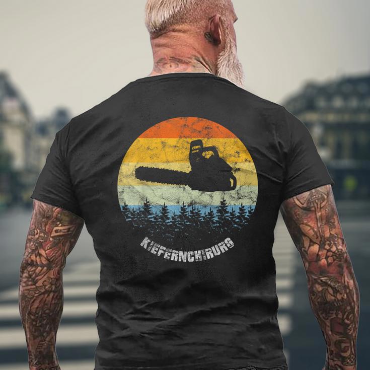 Kiefernchirurg Waldarbeiter Holzfäller Kettensäge T-Shirt mit Rückendruck Geschenke für alte Männer