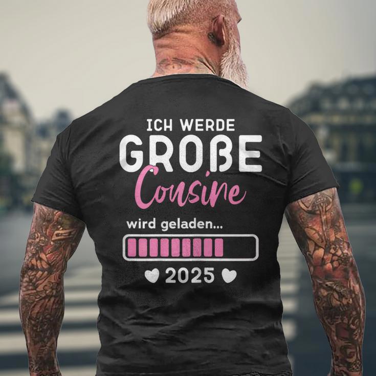 Kinder Ich Werde Große Cousin 2025 Große Cousin Geladen 2025 T-Shirt mit Rückendruck Geschenke für alte Männer