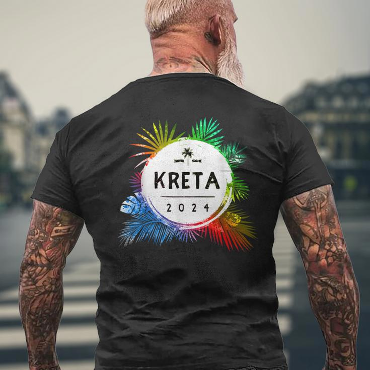 Kreta 2024 Colourful Travel Quote T-Shirt mit Rückendruck Geschenke für alte Männer