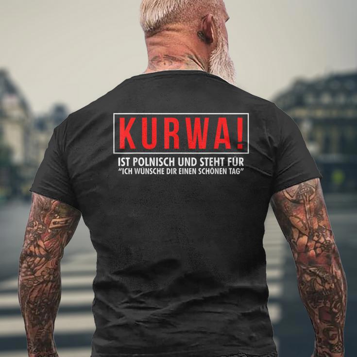 Kurwa Ist Polnisch Und Steht Für T-Shirt mit Rückendruck Geschenke für alte Männer