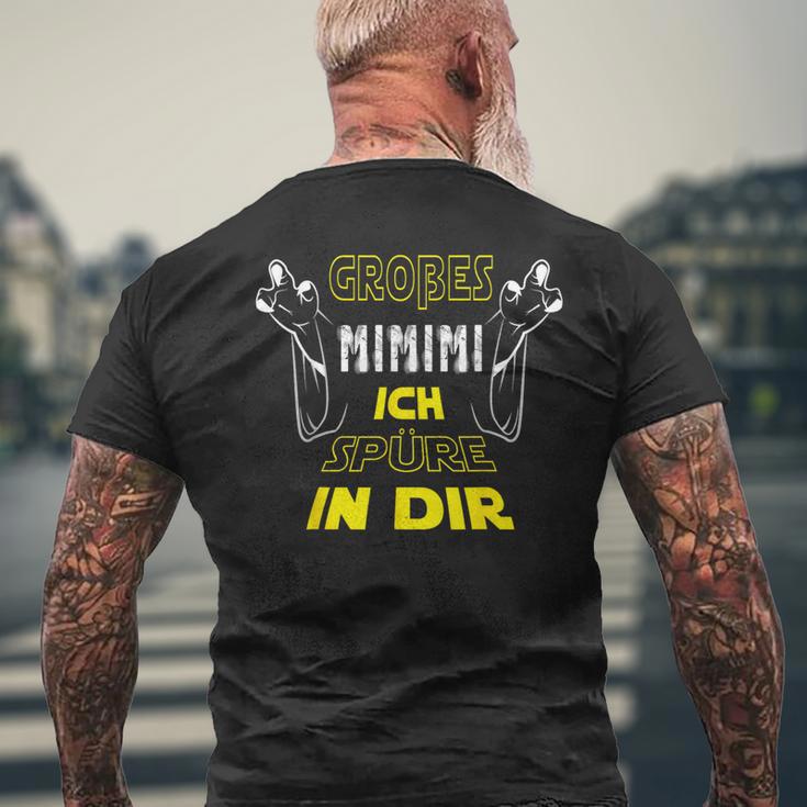 Large Mimimi Ich Spüre In Dir Mimimi Slogan T-Shirt mit Rückendruck Geschenke für alte Männer