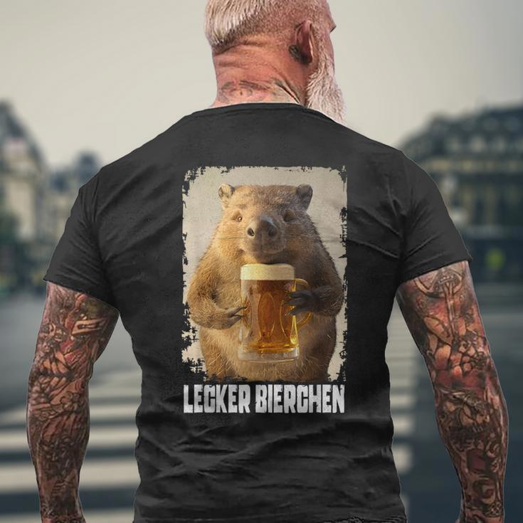 Lecker Bierchen Wombat T-Shirt mit Rückendruck Geschenke für alte Männer