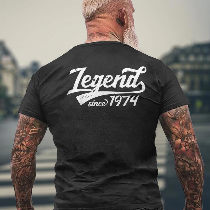 Legende Seit 1974 Geschenk 50 Geburtstag Jahrgangintage T-Shirt mit Rückendruck Geschenke für alte Männer