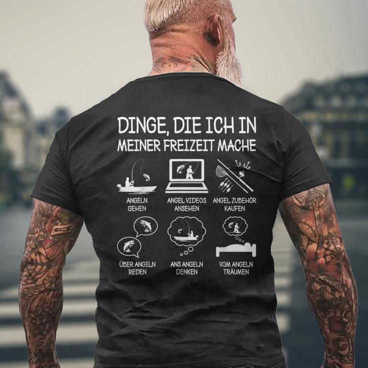 Leisure Fishing Angel Saying Fischer Angel T-Shirt mit Rückendruck Geschenke für alte Männer