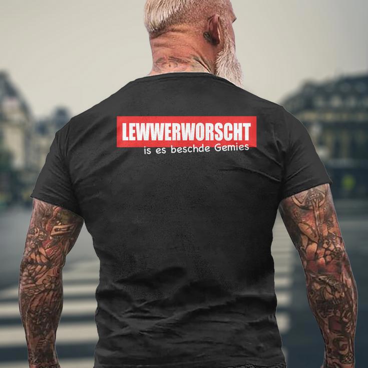 Lewwerworsche Is Es Beschde Gemies Palatine Humour S T-Shirt mit Rückendruck Geschenke für alte Männer