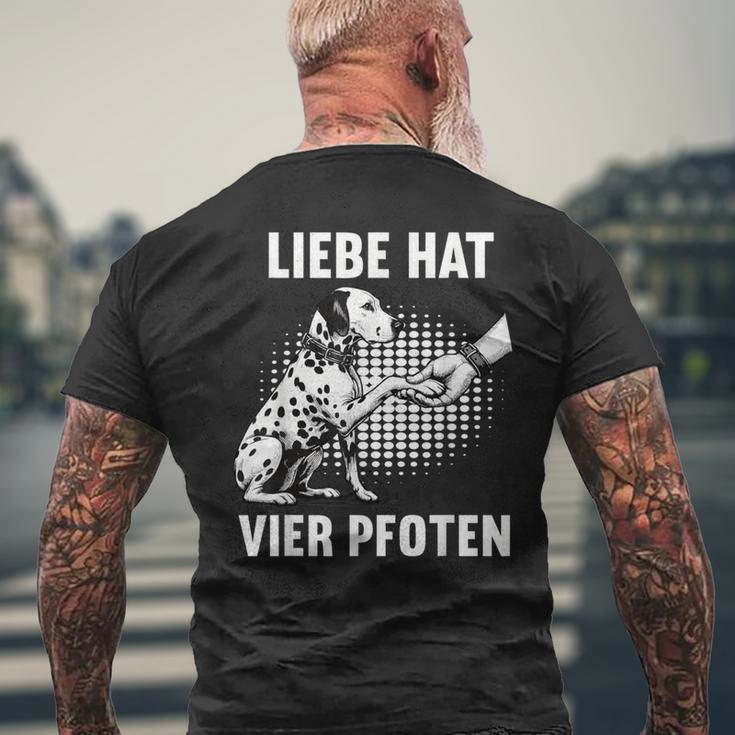 Liebe Hatier Pfoten Dalmatian Dalmatian Owner Dalmatian T-Shirt mit Rückendruck Geschenke für alte Männer