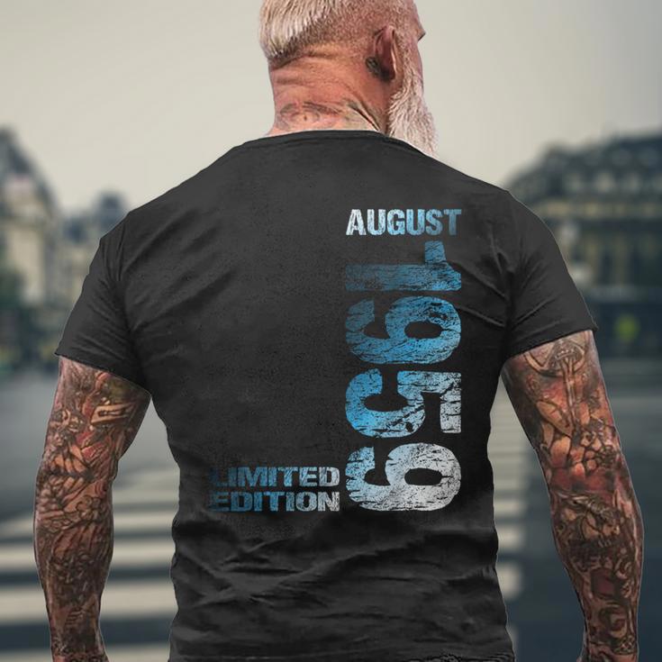 Limited Edition August 1959 Mann Frau 65 Geburtstag T-Shirt mit Rückendruck Geschenke für alte Männer