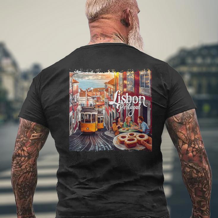 Lisbon Portugal T-Shirt mit Rückendruck Geschenke für alte Männer