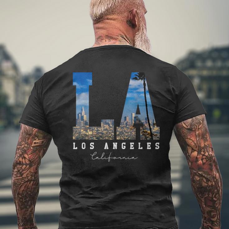 Los-Angeles California La Skyline Pride T-Shirt mit Rückendruck Geschenke für alte Männer