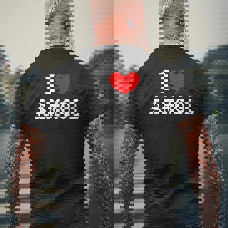 I Love Amol Io Amo Amol T-shirt da uomo con stampa posteriore Regalos para ancianos