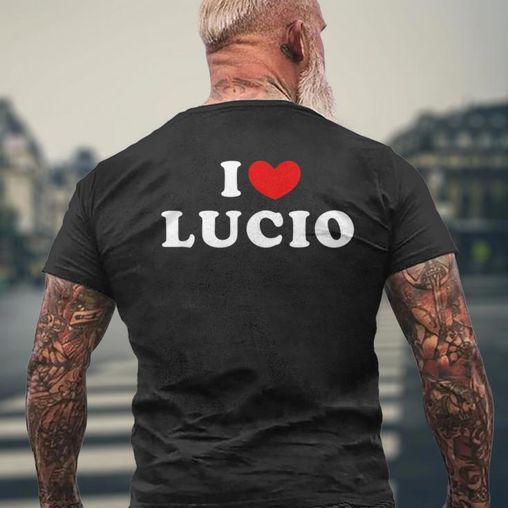 I Love Lucio I Love Lucio T-Shirt mit Rückendruck Geschenke für alte Männer