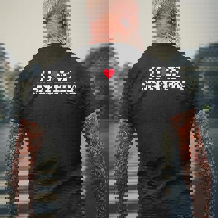 I Love Marietta Nombre De Marietta A Juego Para Novia Y Novio Camiseta Hombre Estampado Espalda Regalos para ancianos