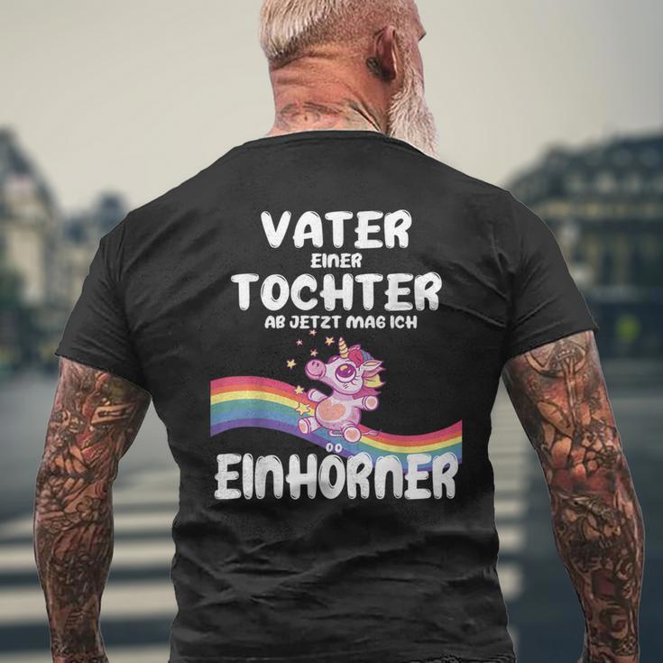 Lustigesater Einer Tochter Einhörner Geburt Baby T-Shirt mit Rückendruck Geschenke für alte Männer